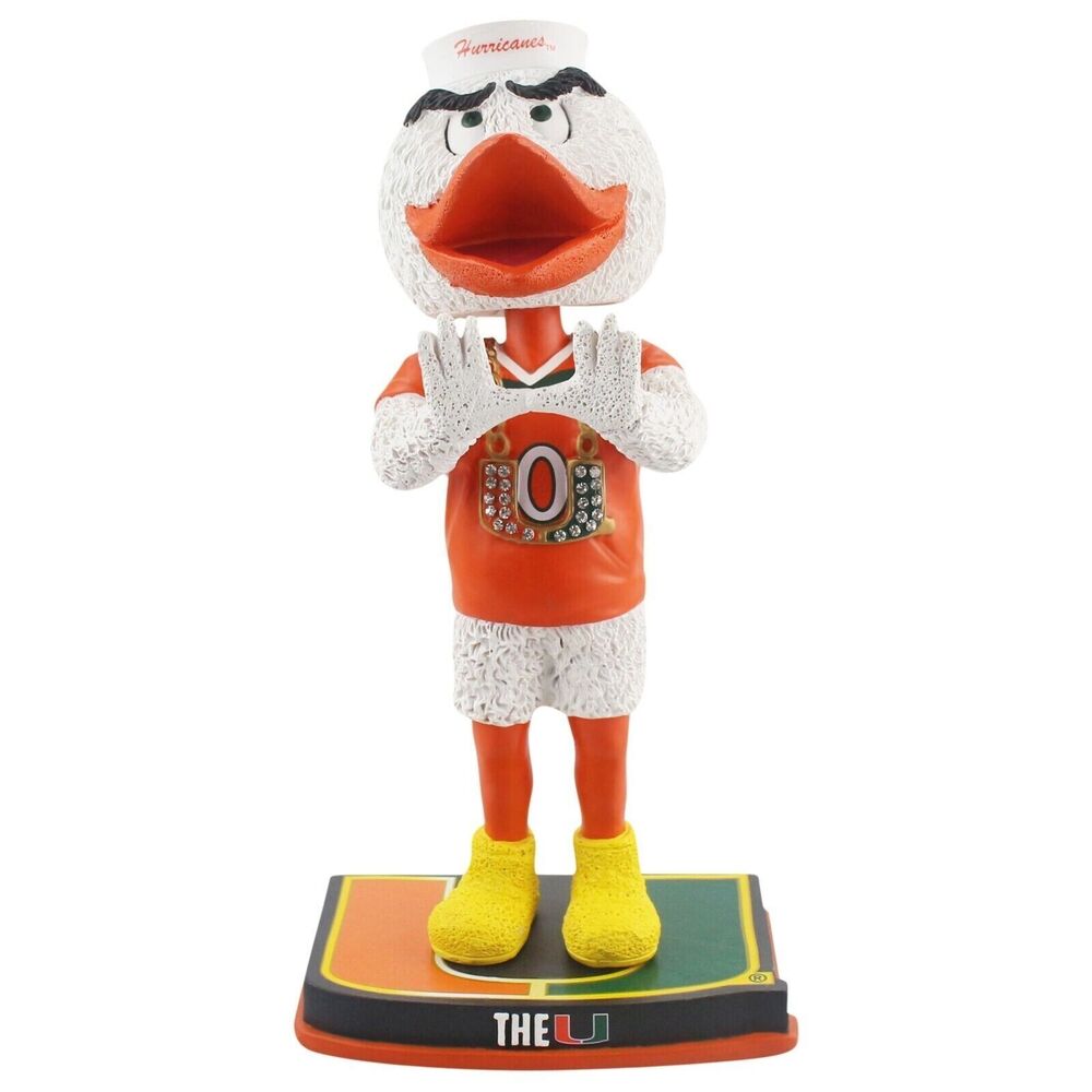 LIMITED EDITION #162 of 360 Sebastian Miami Hurricanes Turnover Chain Bobblehead